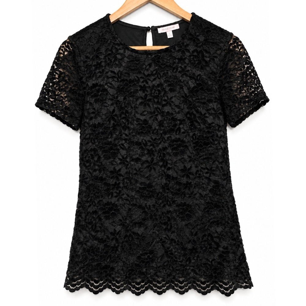 Black Burnout Velvet Floral Top Small Whimsigoth Witchy Romantic Dark Feminine